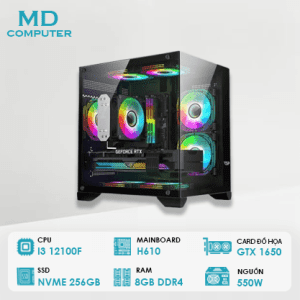 CẤU HÌNH PC GAMING I3 12100F/H610/8GB/256GB/GTX 1650 4GB